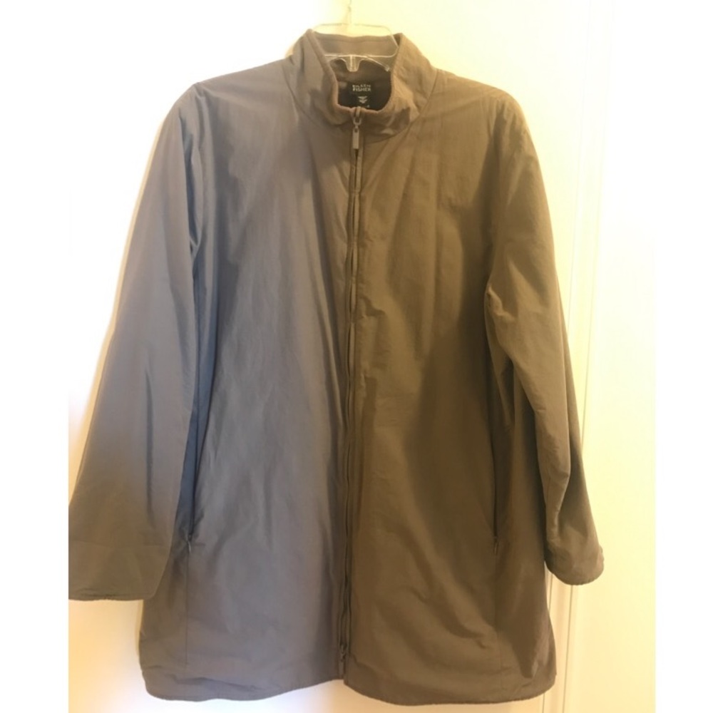 Eileen Fisher Women’s Olive Zip-Up Coat